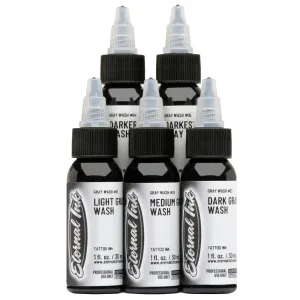 ETERNAL INK EU - 5 GRAY WASH SET